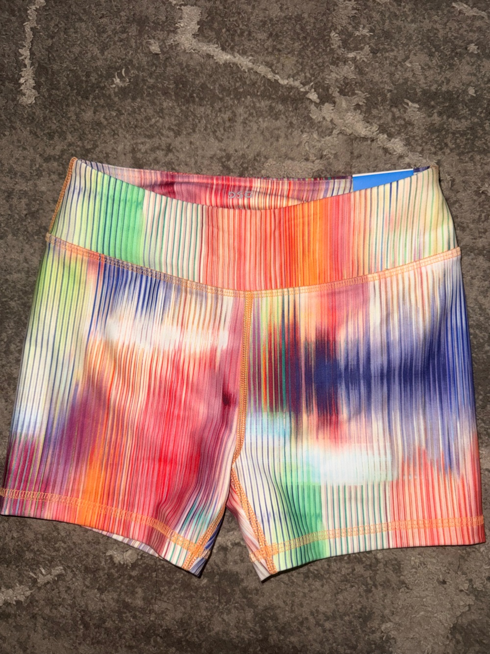 DSG Girls Momentum Rainbow Biker Shorts L 14 NWT